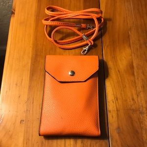 Orange crossbody purse
